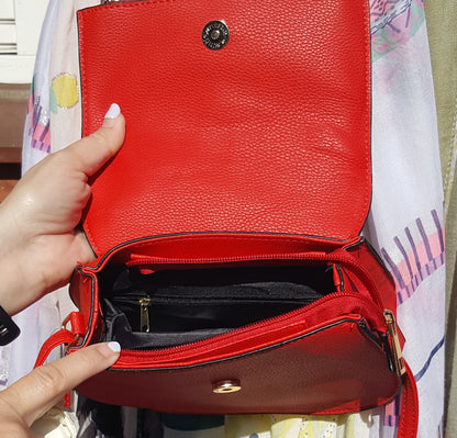 Taschen, Handtasche rot mit Reißverschluß