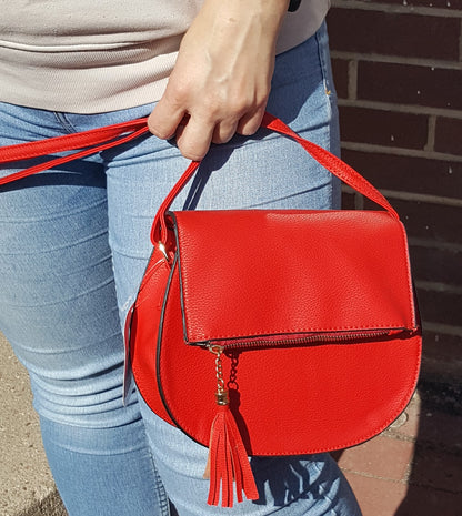 Taschen, Handtasche rot mit Reißverschluß